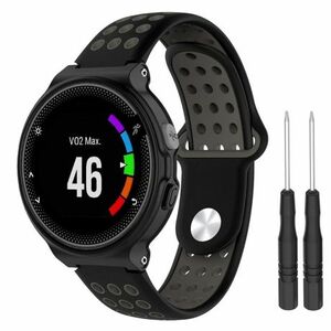 BStrap Silicone Sport szíj Garmin Forerunner 235, black/gray (SGA002C06) kép