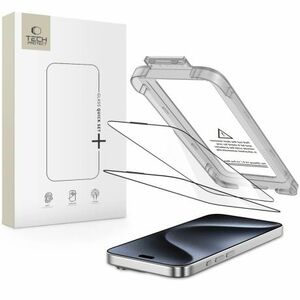 Tech-Protect Quick Set 2x üvegfólia iPhone 15 Pro Max, fekete kép