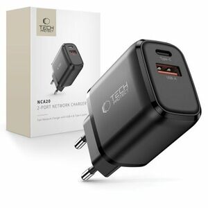 Tech-Protect NCA20 hálózati töltő adapter 20W PD QC, fekete kép