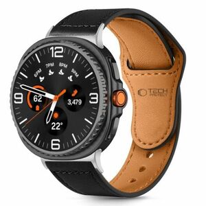Tech-Protect Leather Fit szíj Samsung Galaxy Watch 8 / Classic (40 / 44 / 46mm), black kép