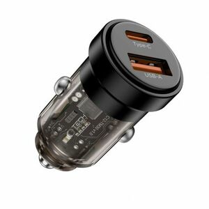 Tech-Protect CC03 autós töltő USB / USB-C 45W PD QC, fekete kép