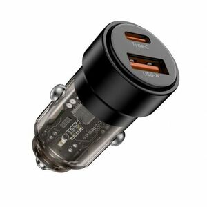 Tech-Protect CC03 autós töltő USB / USB-C 75W PD, fekete kép
