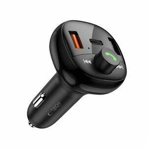 Tech-Protect CC06 Bluetooth FM Transmitter autós töltő 2x USB / USB-C 72W, fekete kép