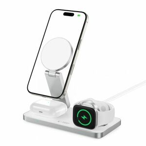 Tech-Protect A47 MagSafe vezeték nélküli töltő mobil / AirPods / Apple Watch 15W, fehér kép