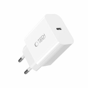 Tech-Protect NC20W hálózati töltő USB-C PD 20W + kábel USB-C / Lightning, fehér kép