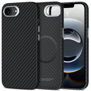 Tech-Protect Ion Carbon MagSafe tok iPhone 16e, fekete/ezüst kép