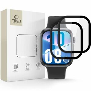 Tech-Protect Glass Flex 2x üvegfólia Huawei Watch Fit 3 / 4, fekete kép