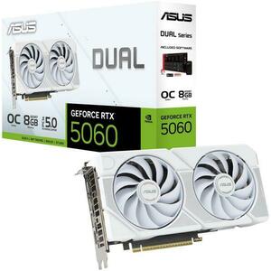 GeForce RTX 5060 Dual OC White 8GB GDDR7 128bit (DUAL-RTX5060-O8G-WHITE/90YV0N15-M0NA00) kép