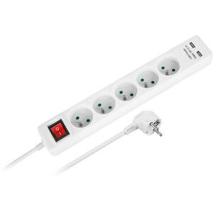 5 Plug + 2 USB 3 m Switch (URZ3203-3) kép