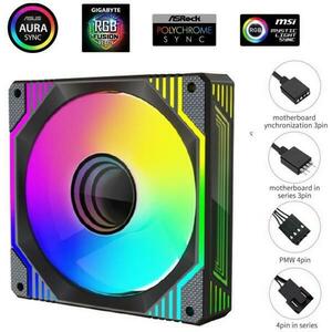 AURA EVO Mirror ARGB PWM 120 (F12-AURA-EVO-B1) kép