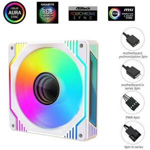 AURA EVO Mirror ARGB PWM 120 (F12-AURA-EVO-W1) kép