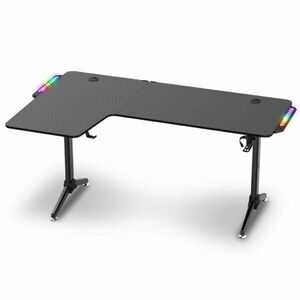 Spirit of Gamer Gamer Asztal - Headquarter 600 L (MDF lap, fém lá... kép