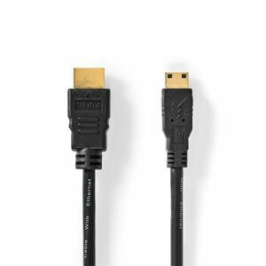 Nedis cvgl34500bk15 mini hdmi - hdmi kábel, 4k@30hz, 10, 2 gbps, 1... kép