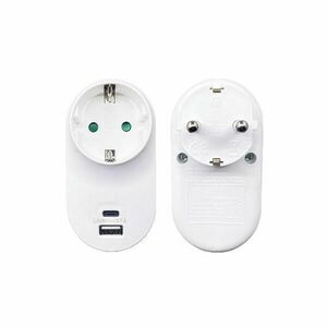 Blackbird hálózati dugalj elosztó 250v, max: 3680w usb a+c 3.1a/5v... kép