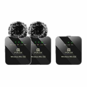 Wireless Lavalier Microphone PULUZ 2 TX + 1 RX (PU3154B) kép