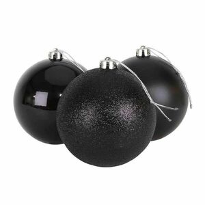 112 részes karácsonyfadísz, fekete kép