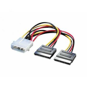 Roline kábel SATA táp Y elosztó, Molex to 2xSATA, 20cm kép