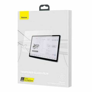 Baseus Crystal Kijelzővédő Fólia - Tesla Model X/S - Edzett Üveg... kép