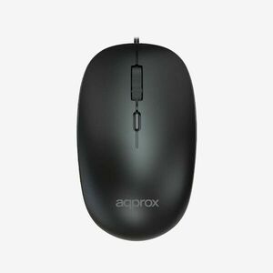 APPROX Egér - optikai, vezetékes, 1600 DPI, Fekete kép