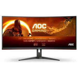 AOC 34" CU34G2XE/BK Ívelt Gaming Monitor kép