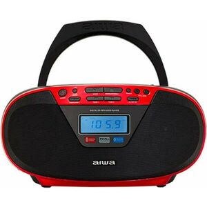 Aiwa BBTU-400RD Hordozható CD rádió, Bluetooth, USB bemenettel, ó... kép