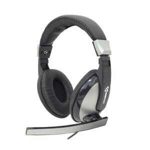 Sbox fejhallgató, headset + microphone, black/silver HS-302 kép