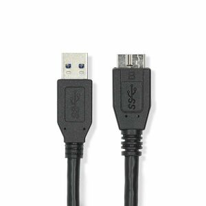 USB kábel | USB 3.2 Gen 1 | USB-A Dugasz | USB Micro-B Dugasz | 5... kép
