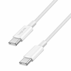 Logilink USB 2.0 Type-C kábel, C/M - C/M, 480 Mbps, 60W, nejlon, ... kép
