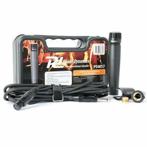 Power Dynamics PDM57, dinamikus mikrofon, XLR, kábel, tartó, adapter mellékelve kép