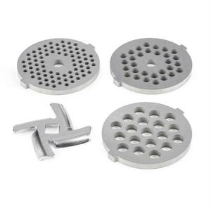 Klarstein Lucia, perforált lemezek készlete, húsdaráló tartozék, 3-4, 5-7 mm, INOX kép