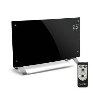 Klarstein Bornholm Curved, konvektor, 2000 W, termosztát, időzítő, fekete kép