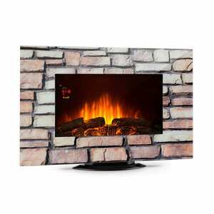 Klarstein Colmar, elektromos kandalló, 2000 W, üveg, 7 színű LED dióda, távirányító kép