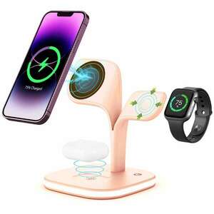 Boost 5 az 1-ben Vezeték Nélküli MagSafe Töltőállomás, Rózsaszín kép