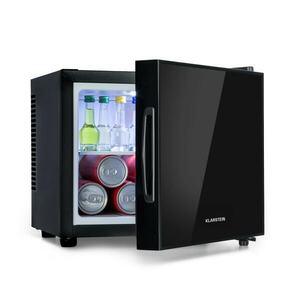Klarstein Frosty, mini hűtőszekrény, 10 liter, A energiahatékonysági osztály, tükörüveg ajtó, fekete kép