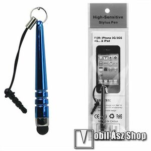 Érintőképernyő ceruza - mini, 3, 5 jack csatlakozóba illeszthető, kapacitív kijelzőhöz - SÖTÉTKÉK kép