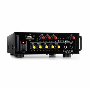 Auna Pro Amp EQ BT, HiFi karaoke erősítő, 2 x 30 W RMS, BT, USB, SD, 2 x mikrofon bemenet kép