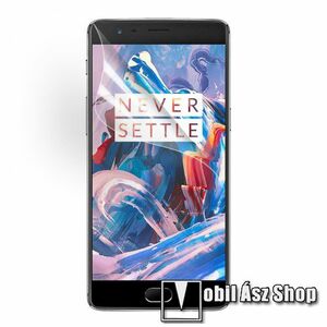Képernyővédő fólia - Clear - 1db, törlőkendővel - OnePlus 3 kép