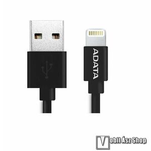 ADATA Apple Lightning adatátvitel adatkábel és töltő 1M hosszú, MFI engedélyes - FEKETE - Gyári kép