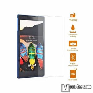 Előlapvédő karcálló edzett üveg - 0, 3mm, 9H, Arc Edge, A képernyő sík részét védi - Lenovo Tab3 8 Plus 8.0 kép