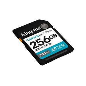 KINGSTON SDXC 256GB Canvas Go Plus Gen4 200R C10 UHS-I U3 V30 Mem... kép
