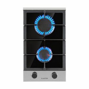 Klarstein Alchemist Domino, gázfőzőlap, 2 alumínium égő, üvegkerámia kép