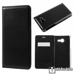 SLIM DESIGN notesz / flip tok - FEKETE - oldalra nyíló flip cover - SAMSUNG SM-J520 Galaxy J5 (2017) kép
