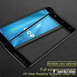 IMAK előlap védő karcálló edzett üveg - FEKETE - 9H - ASUS Zenfone 3 Zoom (ZE553KL) - A TELJES KIJELZŐT VÉDI! - GYÁRI kép