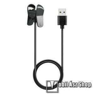 Okosóra USB töltő - FEKETE - 1m - Garmin Vivosmart 3 kép