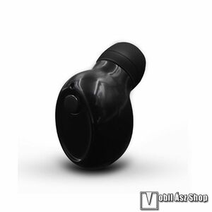 SUPER MINI BLUETOOTH HEADSET - v4.1, mágneses töltőcsatlakozás, fülbe illeszkedő kialakítás - FEKETE kép