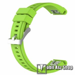 Okosóra szíj - 26mm, QUICKFIT - ZÖLD - Garmin Fenix 3 / 3 HR / 5X / 5X Plus / 5X Plus Sapphire / 6X / 6X Sapphire / 6X Pro / 6X Pro Solar / 6X Pro Sapphire / Quatix 3 / D2 / Descent MK1 / Tactix Charlie kép
