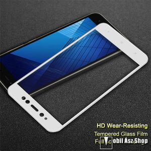 IMAK 3D Curved előlapvédő karcálló edzett üveg - 9H, A TELJES ELŐLAPOT VÉDI! - FEHÉR - Xiaomi Redmi Note 5A / Xiaomi Redmi Note 5A Prime / Xiaomi Redmi Y1 / Xiaomi Redmi Y1 Lite - GYÁRI kép