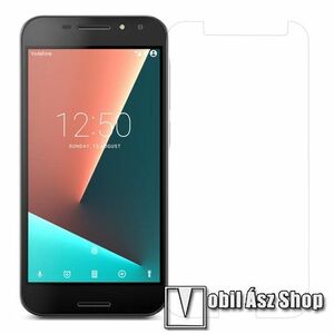 Előlap védő karcálló edzett üveg - 0, 3 mm vékony, 9H, Arc Edge, A képernyő sík részét védi - Vodafone Smart N8 kép