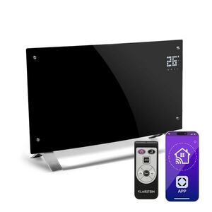 Klarstein Bornholm Curved Smart, konvektor, 2000 W, vezérlés applikáción keresztül, fekete kép