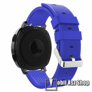 Okosóra szíj - szilikon - 128mm + 85mm hosszú, 20mm széles - LILA - SAMSUNG Watch4 40mm / 42mm / 44mm / 46mm / Watch5 40mm / 44mm/ Pro / Active2 40mm / 44mm / Amazfit GTS 4 / HUAWEI Watch GT 3 42mm / Venu Sq2 40mm kép